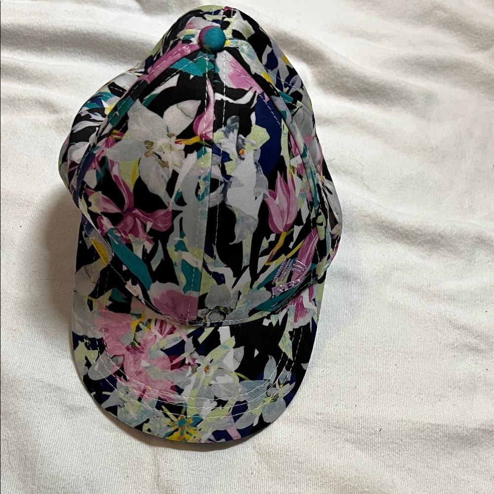 RBX Ladies Floral Baseball Cap - Black, Pink, Teal, White